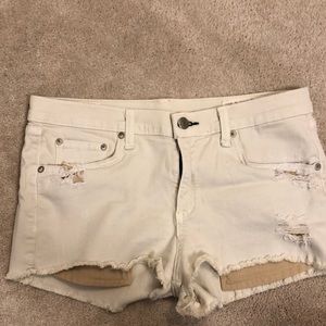 Rag & bone beige cut off shorts